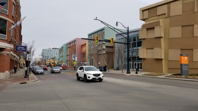 High Street along the Greater Columbus Convention Center.