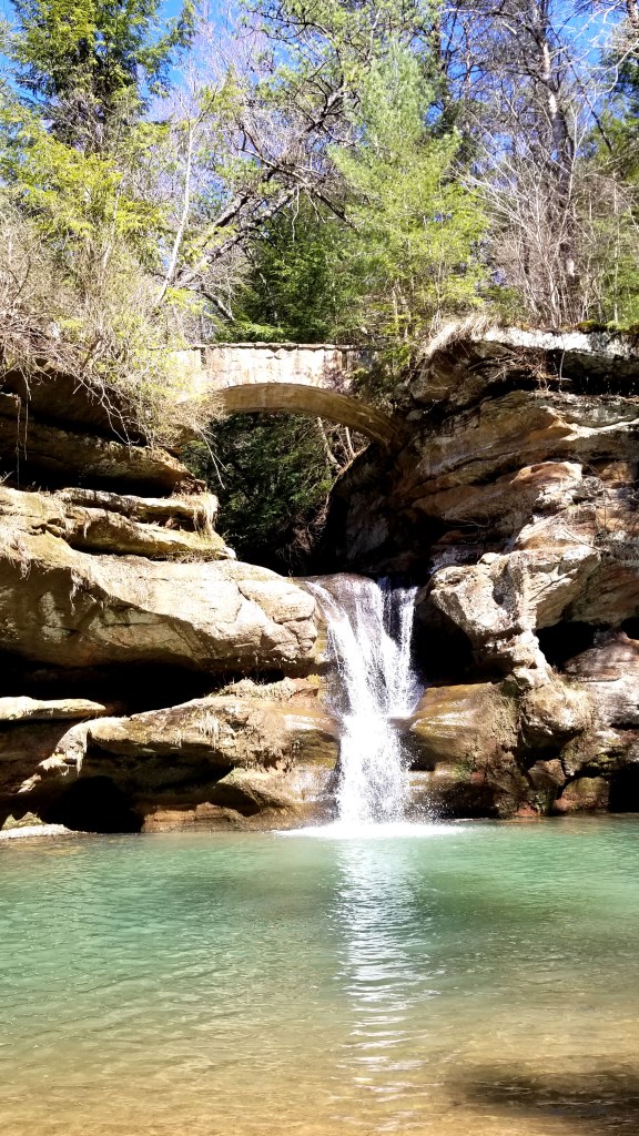 Upper Falls at the northern trailhead of Old Man's Cave
